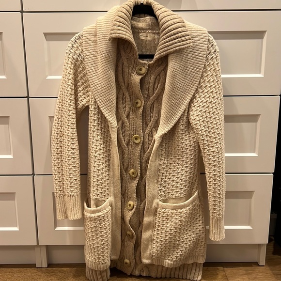 Anthropologie Sleeping on Snow Cable Knit Cardigan Sweater - Picture 2 of 4